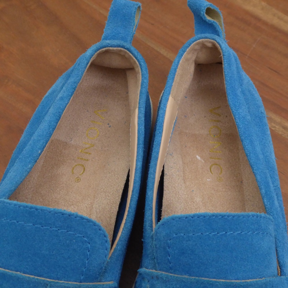 Vionic Women Blue Suede Chantel Penny Loafer Sneakers Size 7.5 - Picture 7 of 9